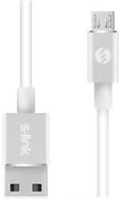 S-link SWAPP SW-C509 2.4A USB TO MİCRO BEYAZ DATA + ŞARJ KABLOSU 3MT 